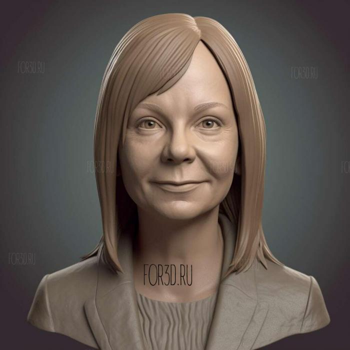 Mary Barra 1 stl model for CNC